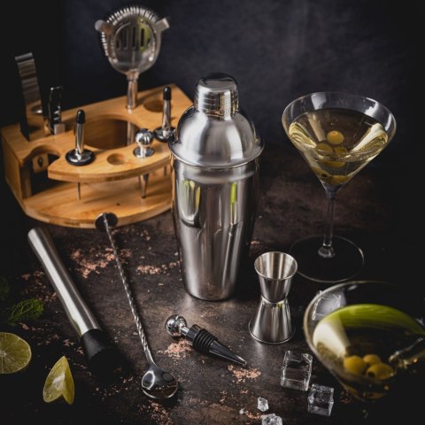 ZESTAW BARMAŃSKI DO DRINKÓW KOKTAJLI 12-ELE SHAKER SREBRNY KLAUSBERG KB-7655 ZESTAW BARMAŃSKI DO DRINKÓW KOKTAJLI 12-ELE SHAKER SREBRNY KLAUSBERG KB-7655