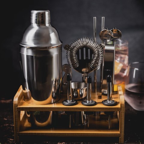 ZESTAW BARMAŃSKI DO DRINKÓW KOKTAJLI 15-ELE SHAKER SREBRNY KLAUSBERG KB-7653 ZESTAW BARMAŃSKI DO DRINKÓW KOKTAJLI 15-ELE SHAKER SREBRNY KLAUSBERG KB-7653