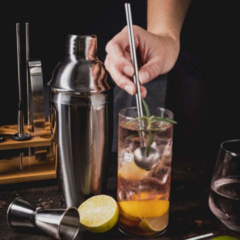 ZESTAW BARMAŃSKI DO DRINKÓW KOKTAJLI 15-ELE SHAKER SREBRNY KLAUSBERG KB-7653 ZESTAW BARMAŃSKI DO DRINKÓW KOKTAJLI 15-ELE SHAKER SREBRNY KLAUSBERG KB-7653