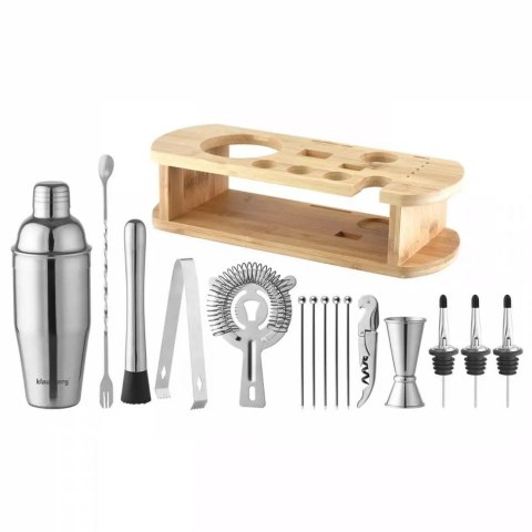 ZESTAW BAROWY 16 ELEMENTÓW SHAKER KLAUSBERG KB-7582 SREBRNY ZESTAW BAROWY 16 ELEMENTÓW SHAKER KLAUSBERG KB-7582 SREBRNY
