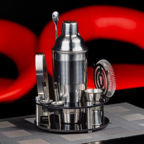ZESTAW BAROWY 9 ELEMENTÓW SHAKER KLAUSBERG KB-7580 SREBRNY ZESTAW BAROWY 9 ELEMENTÓW SHAKER KLAUSBERG KB-7580 SREBRNY