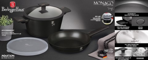 ZESTAW GARNEK Z PATELNIĄ 24CM Z POWŁOKĄ TYTANOWĄ 4-ELE BERLINGER HAUS MONACO BH-7098 ZESTAW GARNEK Z PATELNIĄ 24CM Z POWŁOKĄ TYTANOWĄ 4-ELE BERLINGER HAUS MONACO BH-7098