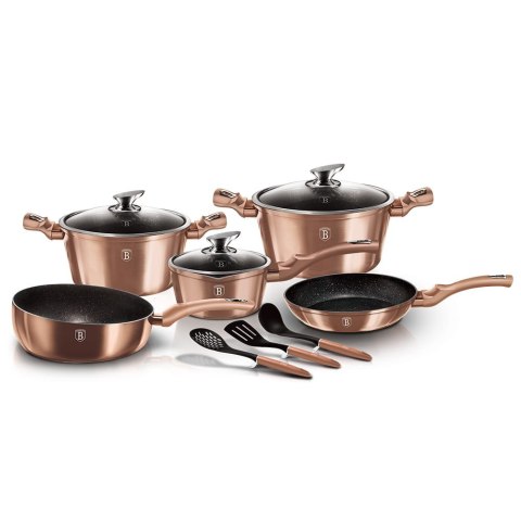 ZESTAW GARNKÓW 11 ELE. BERLINGER HAUS METALLIC LINE ROSEGOLD BH-6160 ZESTAW GARNKÓW 11 ELE. BERLINGER HAUS METALLIC LINE ROSEGOLD BH-6160