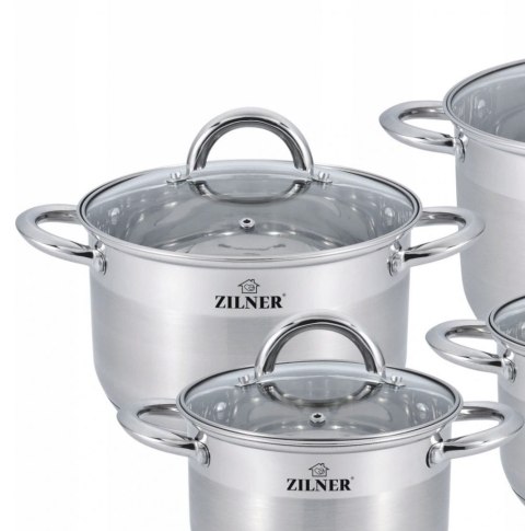 ZESTAW GARNKÓW STALOWYCH 12 ELE ZILNER ZL-8109 ZESTAW GARNKÓW STALOWYCH 12 ELE ZILNER ZL-8109