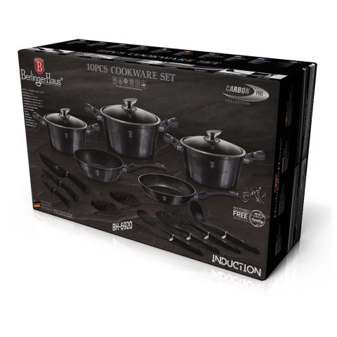 ZESTAW GARNKÓW Z POWŁ. GRANITOWĄ + NOŻE 17 EL. BERLINGER HAUS Carbon Pro BH-6920 ZESTAW GARNKÓW Z POWŁ. GRANITOWĄ + NOŻE 17 EL. BERLINGER HAUS Carbon Pro BH-6920