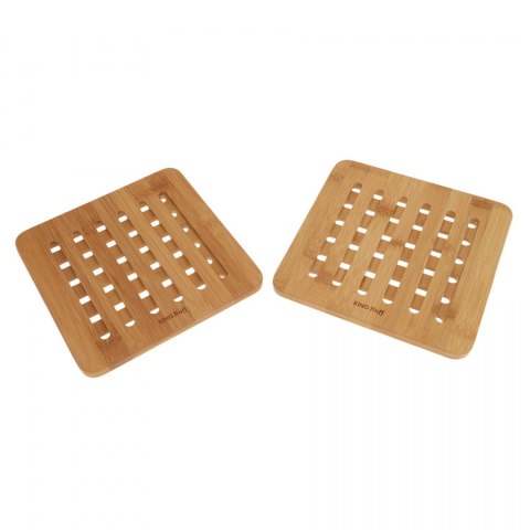ZESTAW KWADRATOWYCH PODSTAWEK Z BAMBUSA 20cm KiNGHOFF KH-1216 ZESTAW KWADRATOWYCH PODSTAWEK Z BAMBUSA 20cm KiNGHOFF KH-1216