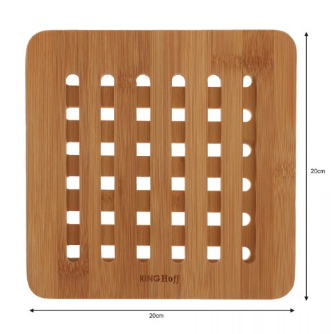 ZESTAW KWADRATOWYCH PODSTAWEK Z BAMBUSA 20cm KiNGHOFF KH-1216 ZESTAW KWADRATOWYCH PODSTAWEK Z BAMBUSA 20cm KiNGHOFF KH-1216