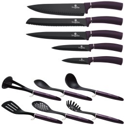 ZESTAW NOŻY I PRZYBORÓW KUCHENNYCH 12 EL. BERLINGER HAUS PURPLE ECLIPSE BH-6258