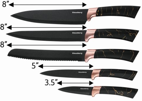 ZESTAW NOŻY KUCHENNYCH W BLOKU 5 EL. KLAUSBERG KB-7768 ZESTAW NOŻY KUCHENNYCH W BLOKU 5 EL. KLAUSBERG KB-7768
