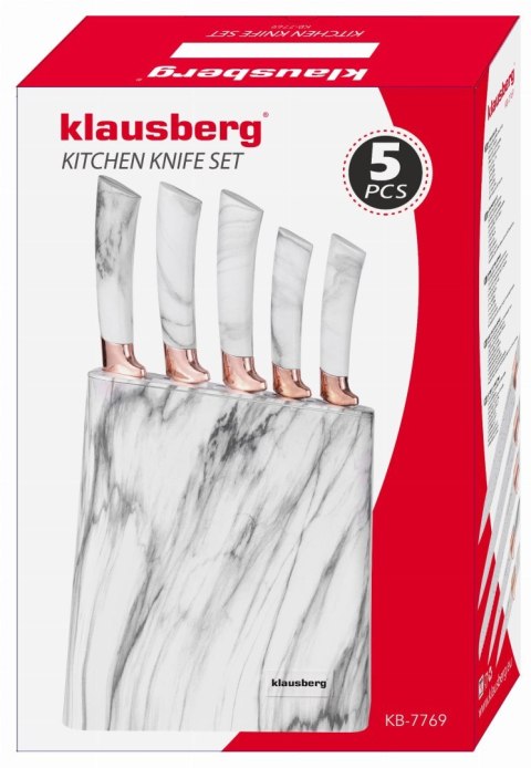ZESTAW NOŻY KUCHENNYCH W BLOKU 5 EL. KLAUSBERG KB-7769 ZESTAW NOŻY KUCHENNYCH W BLOKU 5 EL. KLAUSBERG KB-7769