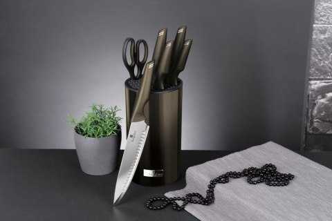 ZESTAW NOŻY W BLOKU 7 EL. BERLINGER HAUS SHINY BLACK BH-2793 ZESTAW NOŻY W BLOKU 7 EL. BERLINGER HAUS SHINY BLACK BH-2793