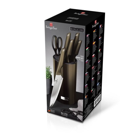 ZESTAW NOŻY W BLOKU 7 EL. BERLINGER HAUS SHINY BLACK BH-2793 ZESTAW NOŻY W BLOKU 7 EL. BERLINGER HAUS SHINY BLACK BH-2793