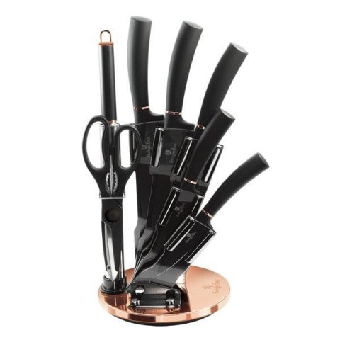 ZESTAW NOŻY W STOJAKU 8 EL. BERLINGER HAUS BLACK ROSE LINE BH-2421 ZESTAW NOŻY W STOJAKU 8 EL. BERLINGER HAUS BLACK ROSE LINE BH-2421