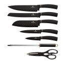 ZESTAW NOŻY W STOJAKU 8 EL. BERLINGER HAUS BLACK ROSE LINE BH-2421