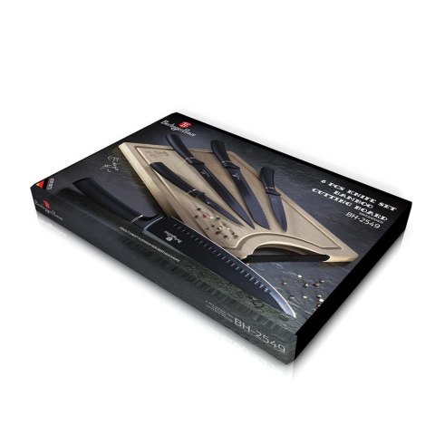 ZESTAW NOŻY Z DESKĄ 6-EL. BERLINGER HAUS BLACK SILVER BH-2549 ZESTAW NOŻY Z DESKĄ 6-EL. BERLINGER HAUS BLACK SILVER BH-2549