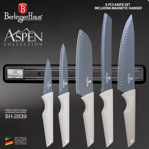 ZESTAW NOŻY Z LISTWĄ 6 EL. BERLINGER HAUS ASPEN BH-2839 ZESTAW NOŻY Z LISTWĄ 6 EL. BERLINGER HAUS ASPEN BH-2839
