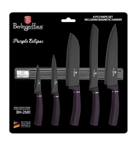 ZESTAW NOŻY Z LISTWĄ MAGNETYCZNĄ 6 ELEMENTÓW BERLINGER HAUS PURPLE ECLIPSE BH-2681 ZESTAW NOŻY Z LISTWĄ MAGNETYCZNĄ 6 ELEMENTÓW BERLINGER HAUS PURPLE ECLIPSE BH-2681