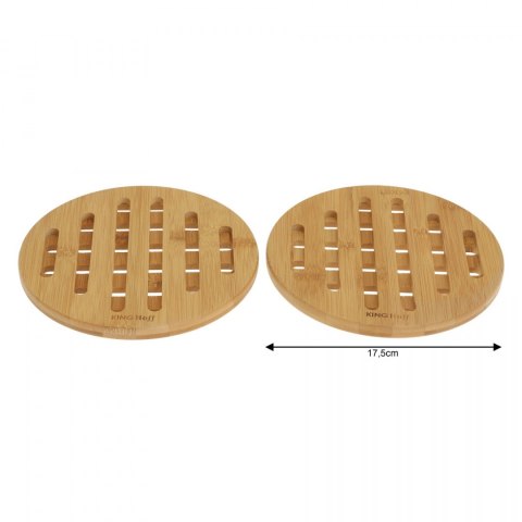 ZESTAW OKRĄGŁYCH PODSTAWEK Z BAMBUSA Ø17,5cm KiNGHOFF KH-1215 ZESTAW OKRĄGŁYCH PODSTAWEK Z BAMBUSA Ø17,5cm KiNGHOFF KH-1215