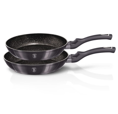 ZESTAW PATELNI Z POWŁ. GRANITOWĄ 22/26cm BERLINGER HAUS Carbon Pro BH-6908 ZESTAW PATELNI Z POWŁ. GRANITOWĄ 22/26cm BERLINGER HAUS Carbon Pro BH-6908