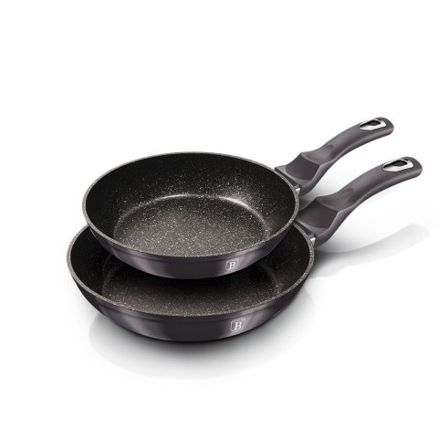 ZESTAW PATELNI Z POWŁ. GRANITOWĄ 22/26cm BERLINGER HAUS Carbon Pro BH-6908 ZESTAW PATELNI Z POWŁ. GRANITOWĄ 22/26cm BERLINGER HAUS Carbon Pro BH-6908