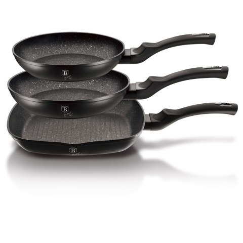 ZESTAW PATELNI Z POWŁ. GRANITOWYCH BERLINGER HAUS BLACK SILVER BH-6157 ZESTAW PATELNI Z POWŁ. GRANITOWYCH BERLINGER HAUS BLACK SILVER BH-6157