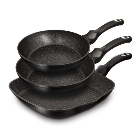 ZESTAW PATELNI Z POWŁ. GRANITOWYCH BERLINGER HAUS BLACK SILVER BH-6157 ZESTAW PATELNI Z POWŁ. GRANITOWYCH BERLINGER HAUS BLACK SILVER BH-6157