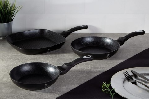 ZESTAW PATELNI Z POWŁ. GRANITOWYCH BERLINGER HAUS BLACK SILVER BH-6157 ZESTAW PATELNI Z POWŁ. GRANITOWYCH BERLINGER HAUS BLACK SILVER BH-6157