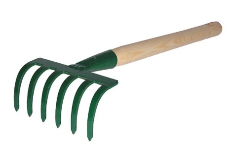Grabki Ogrodnicze Małe 6 Zębne 30cm z Trzonkiem KARD Grabki Ogrodnicze Małe 6 Zębne 30cm z Trzonkiem KARD