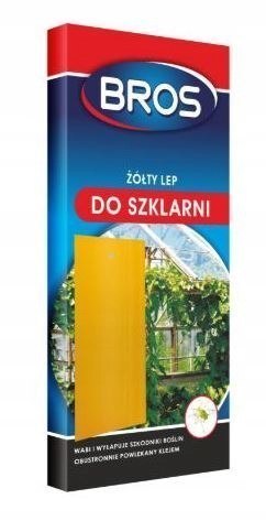 Lep na Owady do Szklarni Żółty 10 szt BROS Lep na Owady do Szklarni Żółty 10 szt BROS