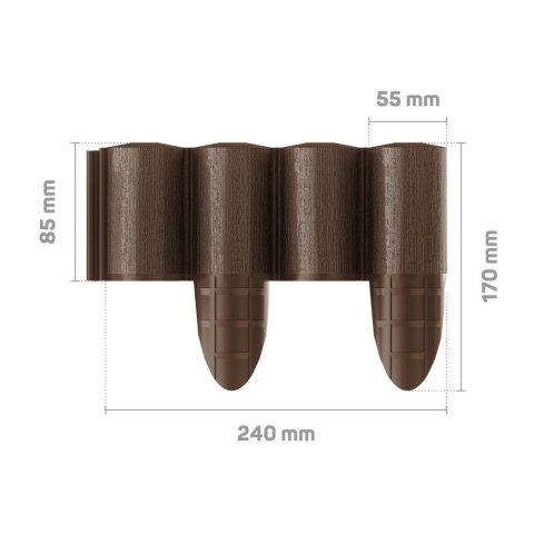 Palisada Ogrodowa 4 Elementów Brąz ECO Cellfast Palisada Ogrodowa 4 Elementów Brąz ECO Cellfast