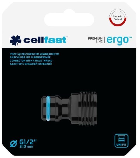 Przyłącze Gwint Zewnętrzny 1/2" ERGO (53-230) Cellfast Przyłącze Gwint Zewnętrzny 1/2" ERGO (53-230) Cellfast