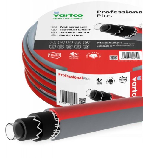 Wąż Ogrodowy 3/4" 20mb 6-Warstwowy PROFESSIONAL PLUS Vartco Wąż Ogrodowy 3/4" 20mb 6-Warstwowy PROFESSIONAL PLUS Vartco