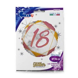 Balon Foliowy 18 urodziny, marmur Rose Gold, 46 cm Grabo