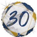 Balon Foliowy 30 urodziny, marmur granat, 46 cm Grabo