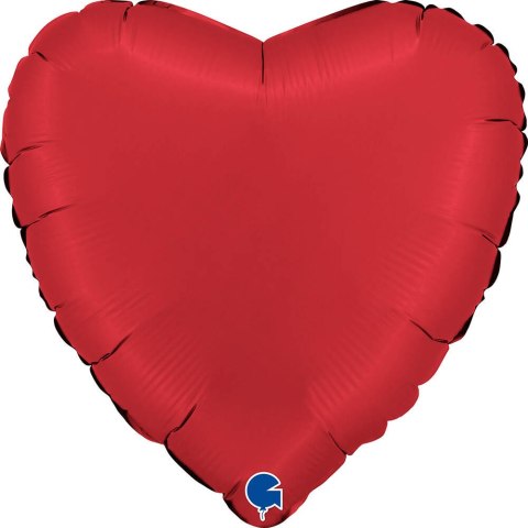 Balon Foliowy - Czerwone Serce 46 cm, Satynowe Rubinowe Grabo Grabo Balon Foliowy - Czerwone Serce 46 cm, Satynowe Rubinowe Grabo Grabo