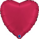 Balon Foliowy Czerwone Serce Satin Cherry 46 cm, Satynowe Grabo Grabo