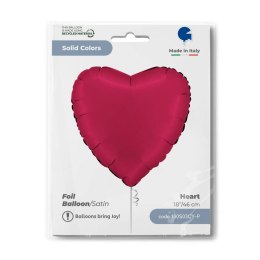 Balon Foliowy Czerwone Serce Satin Cherry 46 cm, Satynowe Grabo Grabo