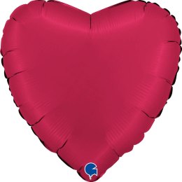 Balon Foliowy Czerwone Serce Satin Cherry 46 cm, Satynowe Grabo luz Grabo