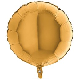 Balon Foliowy - Okrągły Złoty, 46 cm Grabo, pakowane Grabo