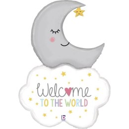 Balon Foliowy Welcome Baby księżyc 107cm Grabo