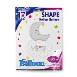 Balon Foliowy Welcome Baby księżyc 107cm Grabo