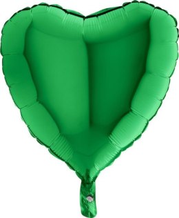 Balon Foliowy - Zielone Serce 46 cm, Grabo Grabo