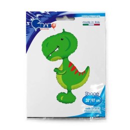 Balon Foliowy - zielony Dinozaur Tyranozaur, 97 cm Grabo Grabo