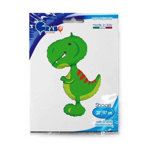Balon Foliowy - zielony Dinozaur Tyranozaur, 97 cm Grabo Grabo Balon Foliowy - zielony Dinozaur Tyranozaur, 97 cm Grabo Grabo