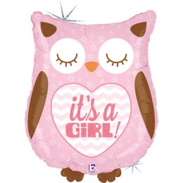 Balon Grabo Sowa różowa it's a girl 66 cm Grabo