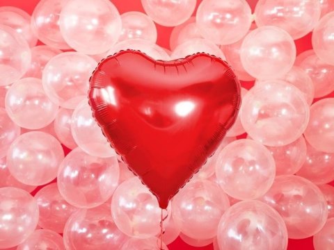 Balon foliowy Serce XXL, 61cm, Czerwone Partydeco Balon foliowy Serce XXL, 61cm, Czerwone Partydeco