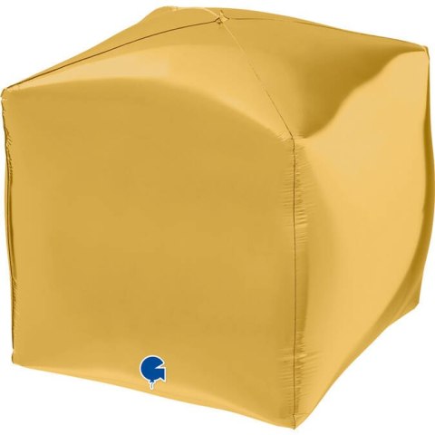 Balon foliowy sześcian 4D złoty, 15", ok. 38cm Grabo