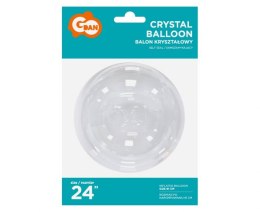 Balon przezroczysty, okrągły kryształowy bobo, 24 cale Godan
