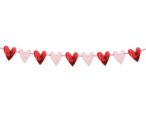 Girlanda papierowa serca 200 cm PF-GPSB Girlanda papierowa serca 200 cm PF-GPSB