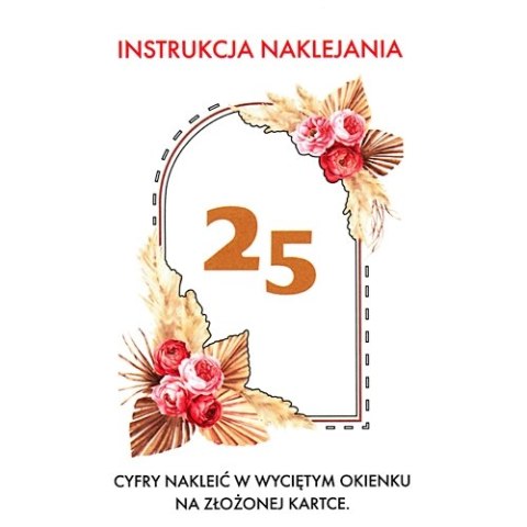 Karnet z okazji rocznicy ślubu z wymiennymi cyframi DL LUX CW NR 6 Karnet z okazji rocznicy ślubu z wymiennymi cyframi DL LUX CW NR 6